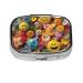 Happy Buttons Printed Square Pill Box Portable Travelling Pill Box Medicine Organiser
