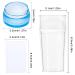 Niceneeded 4Pcs Nail Art Stamper Kit | Transparent Jelly Stamper & Scraper - Round Blue with Lid for Perfect Nail Designs - Buy Online on GoSupps.com