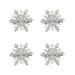 HAICN 4Pieces Snowflake Hair Clips Silver Glitter Snowflake Bobby Pins Xmas Hair Barrettes Party Favor for Women Girls Hair Accessories