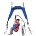 Patient Lifter Heavy Duty Transfer Belt Hoist Toileting Sling Divided Leg Reusable Shower Sling Universal Handicap Lift Commode Sling with Four Point Support Tranfer Sling Blue S