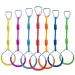 7PCS Colorful Ninja Rings Kit for Kids Adult, Playground Training Equipment Gymnastic Ring Fitness Fist Jungle Gym Rings - American Ninja Warrior Obstacle Course Accessories Backyard Swing Monkey Bars 7 Color