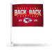 Rico Industries NFL Football Kansas City Chiefs Back to Back Champs Double -sided car flag - 40.6 x 48.3 cm - strong pole to hook up on car/truck/car
