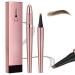 2024 New Magic Eyebrow Pencil 3D Waterproof Microblading Eyebrow Pencil Contouring Pen 4-Tipped Precise Brow Pen for Women and Girl (Light Brown)