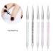 Premium Nail Art Brush Set - 5 Dual Lace Tools for Marble Effect & Glitter Rhinestones | Perfect for Painting Miniature Models & Dotting - International Shipping Available - Buy Online on GoSupps.com