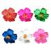 LEORX 6pcs Hibiscus Flower Hair Clip Simulation Floral Hawaiian Hair Accessories for Wedding Festival