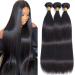 10A Straight Hair Bundles Brazilian Virgin Human Hair Bundles Straight 18 20 22 Inch 100% Unprocessed Virgin Hair Straight Weave Bundles Human Hair 3 Bundles Deals 18 20 22 3 bundles