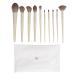 10 Piece Soft Cosmetic Brush Set - Skin Friendly Makeup Brushes for Accurate Color Rendering & Loose Powder Application - Buy Online on GoSupps.com