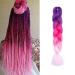 Forevery Colorful Braiding Hair 24 Inch Rainbow Braiding Hair 3 Pcs Soft Jumbo Braids Kanekalon Braiding Hair Jumbo Braiding Hair Pink Braiding Hair Easy To Braid (3 pcs, Dark Purple-Magenta-Pink) 24 Inch (Pack of 3) Dark …