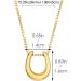 OralGos Horseshoe Necklace for Women - U Shape Wedding Jewelry | Perfect Valentine's Day Anniversary & Birthday Gift in Gold - Buy Online on GoSupps.com