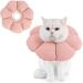 Avont Cat Cone Collar Soft Adjustable Pet Recovery Collar for Cats Kittens Puppies After Surgery Elizabethan Neck Cone of Shame Alternative to Prevent Licking Biting Protect Wounds -Pink (S) Pink Small