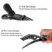6pcs Black Crocodile Hair Sectioning Clips - Non-Slip Single Prong Hairpins for Salon & Hairdressing - Buy Online on GoSupps.com