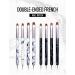YIHUALE French Nail Brush - 2 Way Kolinsky Brush with Dotting Tool for Manicure Cuticle Clean Up - White and Black - Buy Online on GoSupps.com