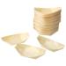Firstrays 50x Finger Food - Bowls Boat" Biodegradable Wood 11 cm x 6.5 cm