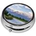 Grand Teton National Park Mini Round Pill Box - 3 Compartment Travel Medicine Organizer - Portable Pill Case for Home & Office - Buy Online on GoSupps.com