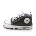 BAIELey walk in the clouds Baby Boys Girls Infant Canvas Sneakers High Top Lace up Bling Sequins Soft Sole Newborn First Walkers Shoe 0-6 Months Black