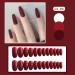 PERZOE Artificial Manicure Tips Fashion Wearable False Nail Patch with Glue Manicure Accessories Wine Red - Buy Online on GoSupps.com