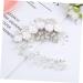 ifundom Rhinestone Bridal Comb floral hair comb bride Bridal Side Combs pearl bridal hair comb bridal headpieces for wedding pearl hair comb for women Small and fresh Miss flowers - Buy Online on GoSupps.com