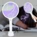 Summer Battery Power Electric Fly Swatter Electric Pest Repeller Bug Zapper Racket Wireless Long Handle Mosquito Killer for Room White - Buy Online on GoSupps.com