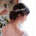 Handmade Crystal Pearls Ceramic Flower Bridal Hair Comb - Wedding Headband for Women - Buy Online on GoSupps.com