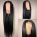 Missyvan Long Straight Lace Front Wig - Black Synthetic Hair, Light Yaki, Heat Resistant, Natural Look - Buy Online on GoSupps.com