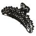 Lady Women Black Retro Flowers Hair Claw Clip Vintage Rhinestone Alloy Large Size Hair Jaw Clips Hairpin Large Fancy Hair Barrette for Thick Hair (B)