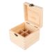 Minkissy 1 x storage box for essential oils made of wood for essential oils storage containers for 10 ml of roll bottles wood storage dispensers containers jewelry gift boxes