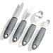 Yuflen 4 Party Easy Grip cutlery set cutlery with thick grip disabled eating aid cutlery slide -resistant handles for disabled arthritis Parkinson's older people or people with tremors