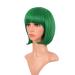 MapofBeauty 12 Fashion Lady Short Straight Bob Wig with Flat Bangs in Green - Buy Online on GoSupps.com