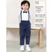 Mint Green Baby Boy 4pcs Gentleman Wedding Outfit Set 12-18 Months - White Blue - Buy Online on GoSupps.com