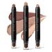 LUXAZA 3Pcs Neutral Brown Eyeshadow Stick Set, Matte And Shimmer Creamy Eyeshadow Pencil, Shiny Pink Shadow Stick Set, Waterproof Long Lasting Smoky Eye Makeup A1-Pink Ballet