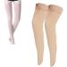 Thigh-High Compression Stockings for Varicose Veins | Beige 23 32 mmHg Closed Toe Unisex Sports | Silicone Band Opaque - Buy Online on GoSupps.com
