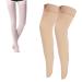 Thigh High Compression Socks Beige 23-32 mmHg | Sports Compression Stockings for Varicose Veins & Improved Circulation - Buy Online on GoSupps.com