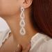 Denifery Rhinestone Chandelier Tassel Drop Earrings - Teardrop Crystal Studs for Wedding Bling - Silver Dangling Statement Earrings for Women - Buy Online on GoSupps.com