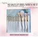 Premium White Gradient Makeup Brushes Set - 12PCS Face Brush Set with Polyurethane Leather Bag - Ideal for Flawless Makeup Application - Buy Online on GoSupps.com