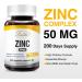 High Absorbable Chelated Zinc 50mg Capsules for Immune Support & Healthy Skin - 200 Count Vegan Friendly Supplement - Buy Online on GoSupps.com