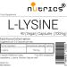 Nutrics 700mg L Lysine Capsules - Vegan, Vegetarian, Halal, Kosher - 90 V Capsules - Buy Online on GoSupps.com