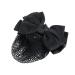 Sourcingmap Woman Snood Net Black Bowknot Detail French Clip Hair Barrette