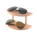 Waoceo glasses stand Halfbrund glasses stand made of pine wood storage stand for dolls model artifacts shopping stands sunglasses rack (size: two layers)