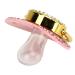 Gold Baby Pacifier Set with Rhinestones - Lightweight Pacifier for 6-18 Months (Letter A) - Perfect for Home Use - Buy Online on GoSupps.com