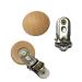 20pcs Metal Wooden Pacifier Clips - DIY Soother Clasps for Pacifier Chains (3cm) - Buy Online on GoSupps.com