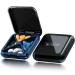 Small Pill Box, Travel Pill Case, Dtouayz Portable Medicine Organizer, Vitamin and Medication Dispenser, Cute Daily Pill Holder for Purse or Pocket, Waterproof 4 Compartment Travel Pill Container 4 Compartments Black