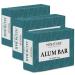 Pack of 3 Alum Bar (Potassium Alum) (Phitkari) by minature | Alum Stone(Fitkari)| Alum Shaving Bar | Alum Blocks |100g*3 | 100% Only Alum | Nothing Added| Chemical & Preservative Free| Pure & Natural