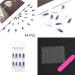 Shop Bohen Long Coffin False Nails - Glossy Gray Ballerina Press-On Nails for Women & Girls | 24 PCS Geometric Design - Buy Online on GoSupps.com