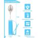 Adaptive Utensils 2-in-1 Fork Spoon for Elderly Aid - Weighted Wide Stainless Spoon with Adjustable Strap - Ideal for Arthritis, Tremors, Parkinsons - Blue Non-Slip Handle - Buy Online on GoSupps.com