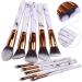 10-Piece Marble Makeup Brush Set with PU Leather Bucket | Foundation Eyeshadow and Contour Brushes for Flawless Makeup Application - Buy Online on GoSupps.com