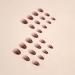 Brown Almond Press On Nails - Short Gradient Acrylic False Nails | Glossy Full Cover for Women - Fall Winter Collection - Buy Online on GoSupps.com