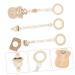 GLEAVI 3pcs Gym Pendant Baby Rattle Wooden Decor | Natural Baby Toys & Wind Chimes | Farmhouse Nursery Mobiles & Fitness Equipment Decor - Buy Online on GoSupps.com