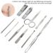 11pcs Stainless Steel Nail Grooming Kit Nail File Nail Clipper Ear Pick Eyebrow Clip Tool Set Manicure Facial Beauty Care Tool with Storage Bag - Buy Online on GoSupps.com