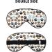 Dog Bones Paw Prints Print Unisex Sleeping Eye Mask Soft Comfortable Light-Blocking Eye Mask - Buy Online on GoSupps.com