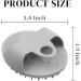 PLZ Silicone Body Scrubber - Gentle Exfoliating Shower Brush for Lathers Well - Grey - Buy Online on GoSupps.com
